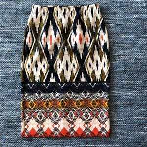 Anthropologie Maeve tribal skirt